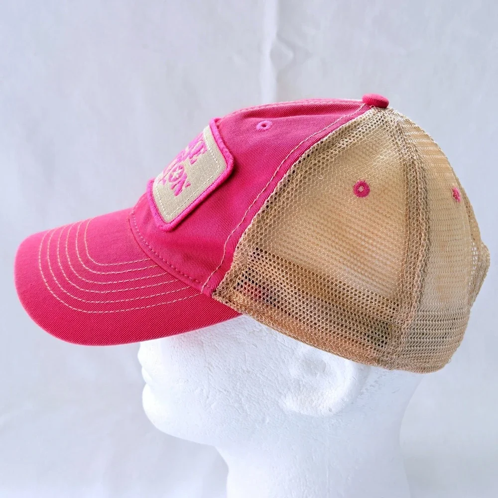 Blake Shelton Country Music Embroidered Snapback Trucker Hat Pink‎ Tan Mesh